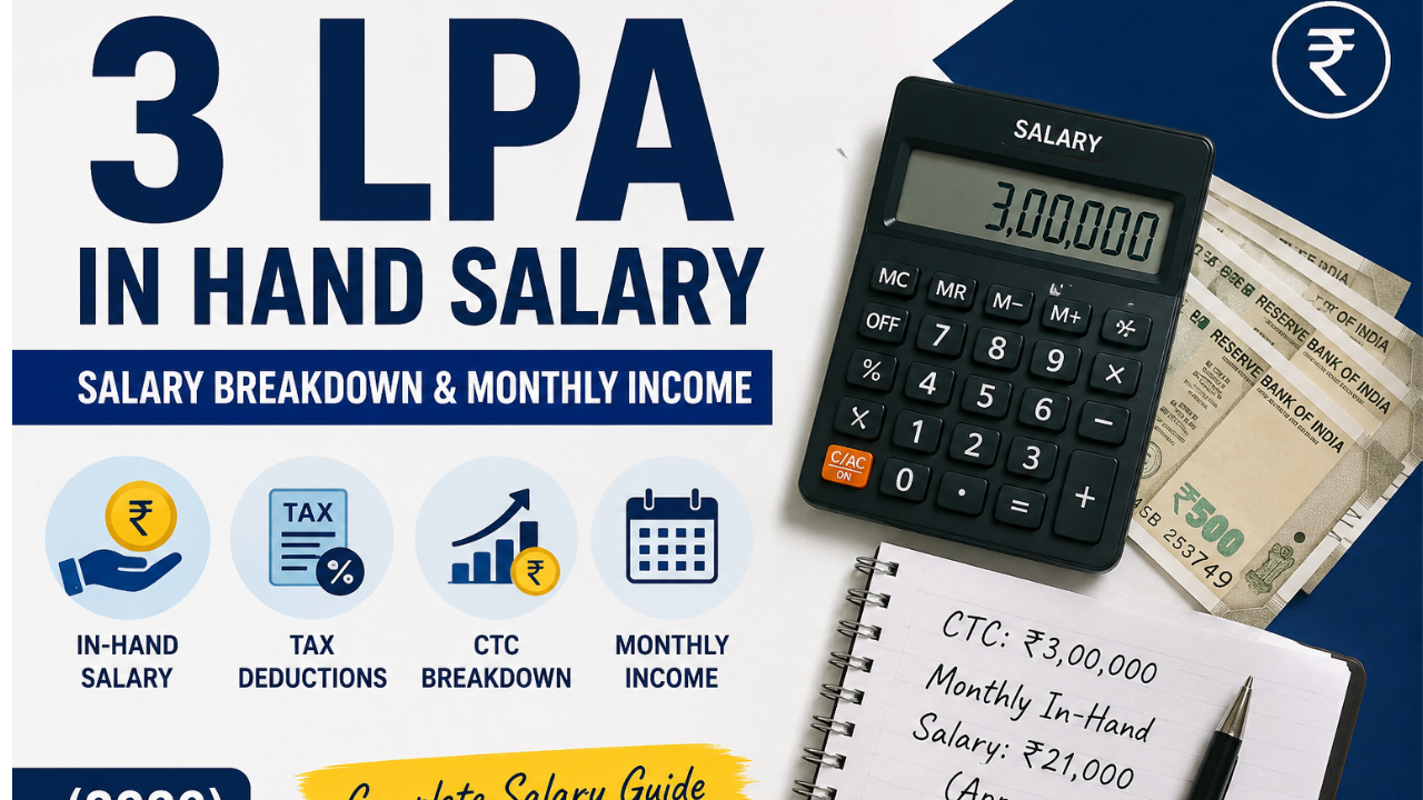 3 LPA in Hand Salary – Salary Breakdown, In-Hand Salary & Monthly Income 2026
