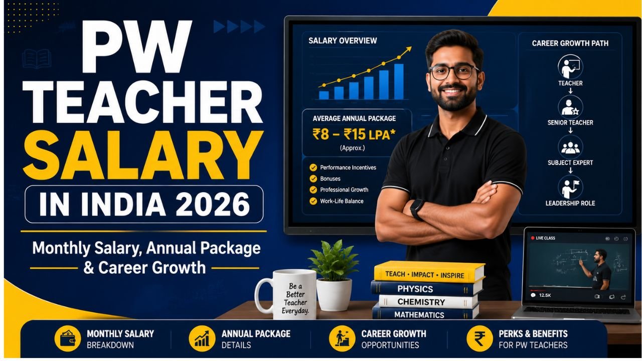 PW Teacher Salary in India 2026: Monthly Salary, Annual Package and Career Growth at Physics Wallah