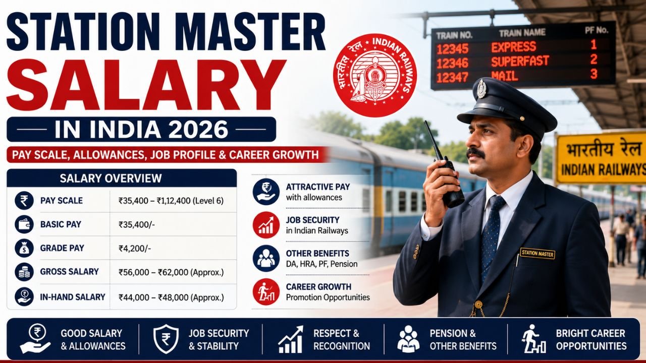 Station Master Salary in India 2026: Pay Scale, In-Hand Salary, Allowances & Career Growth