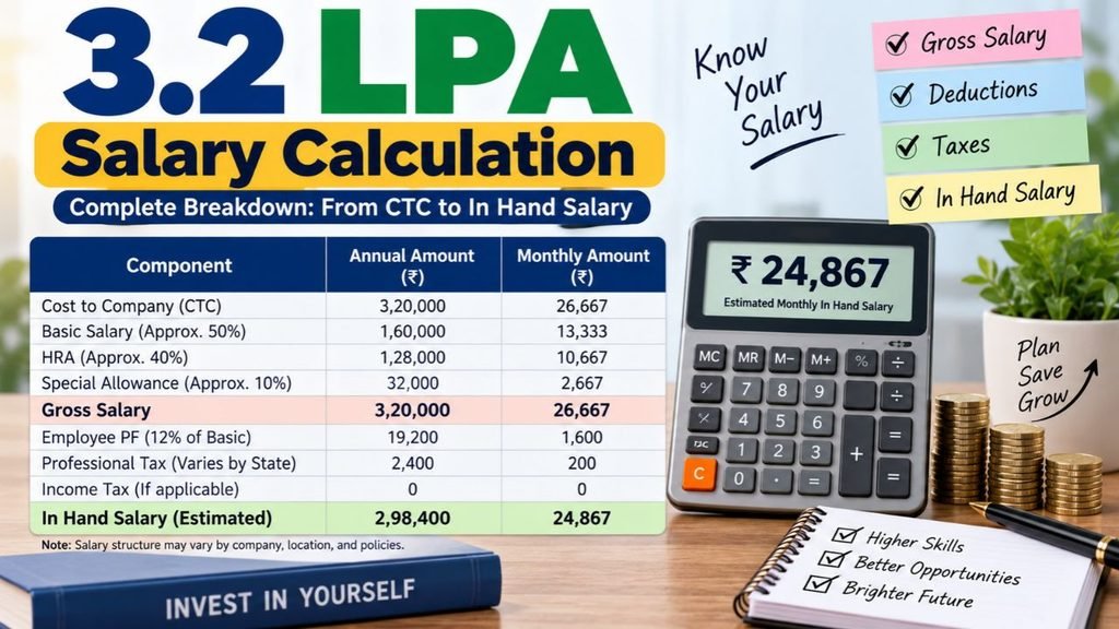 3.2 LPA In Hand Salary