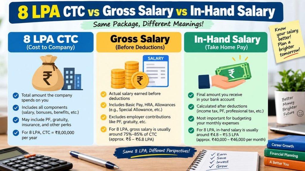 8 LPA In Hand Salary