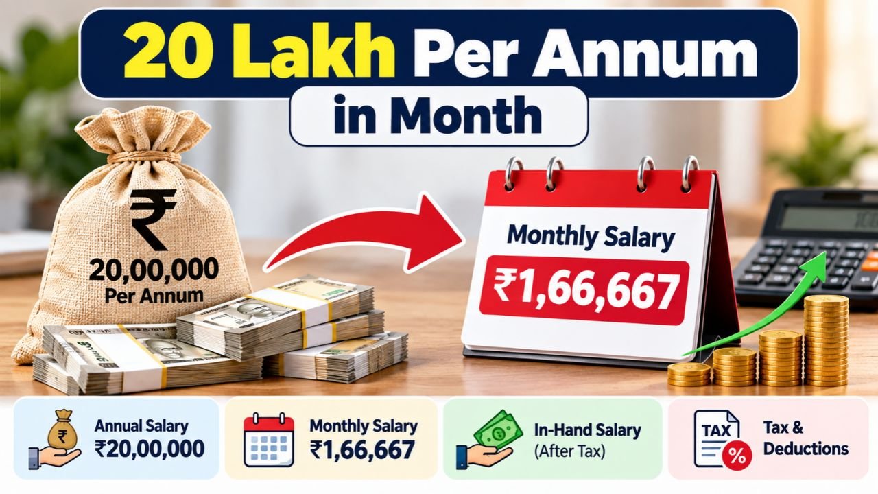 ₹20 Lakh Per Annum in Month