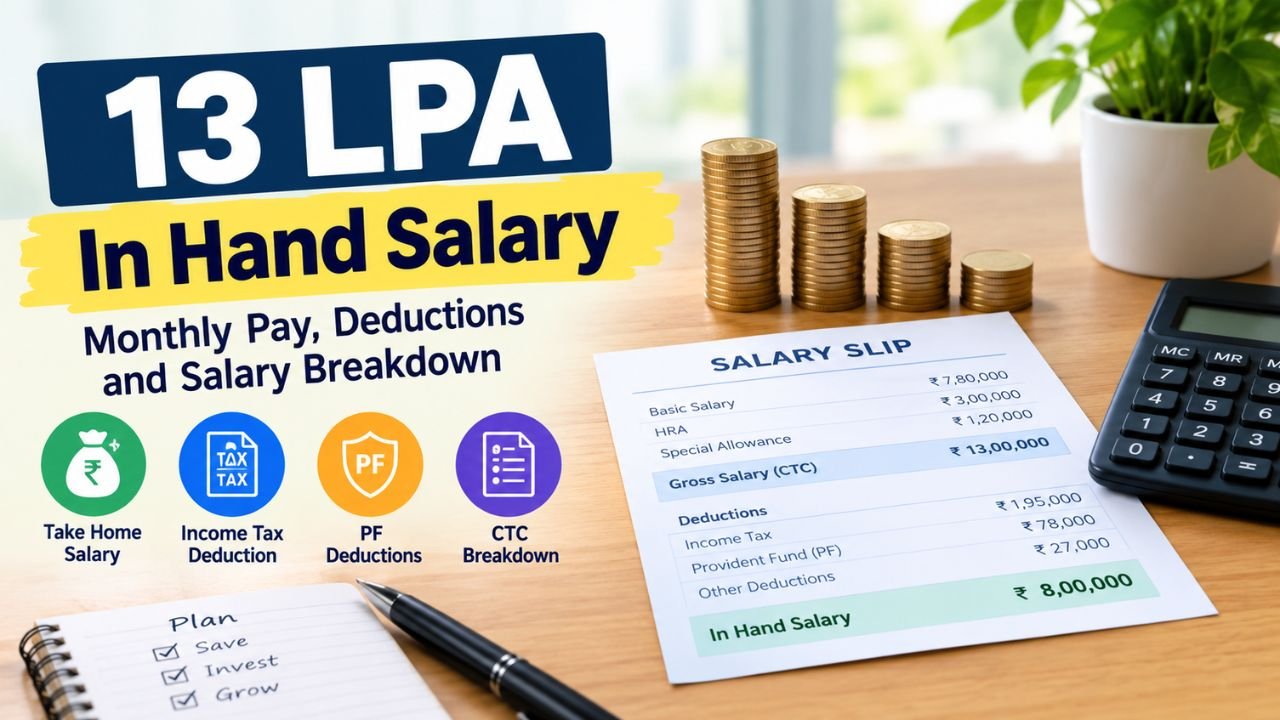 13 LPA In Hand Salary: Monthly Take-Home, Tax and Salary Breakup