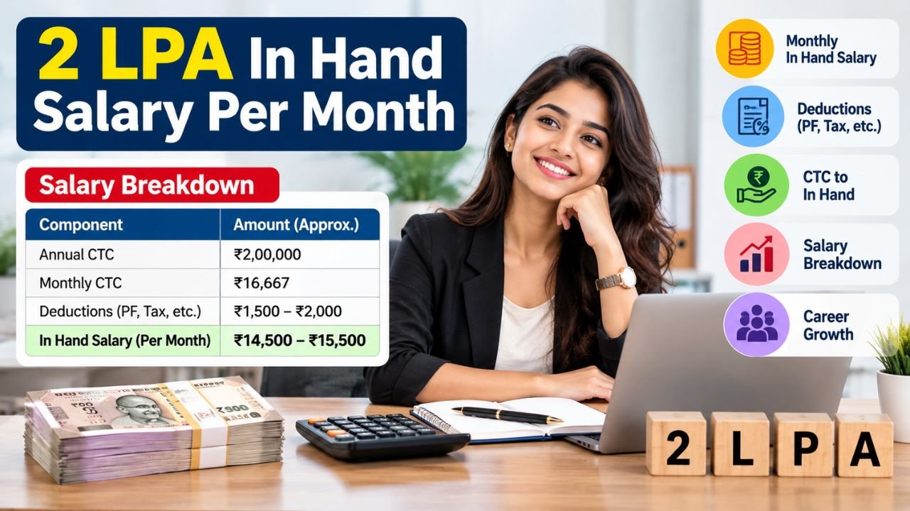 2 LPA In Hand Salary: Monthly Salary, Deductions, CTC Breakdown and Savings