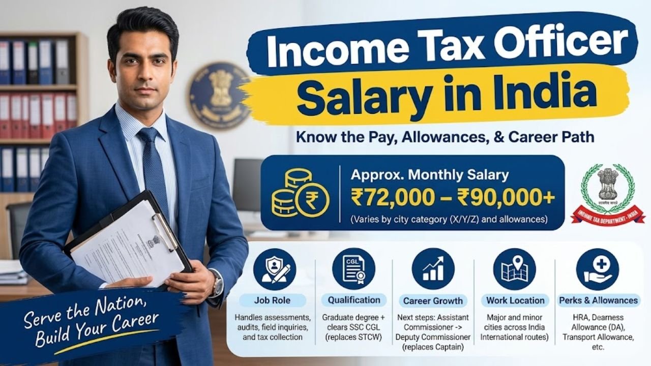 Income Tax Officer Salary 2026: Salary Per Month, In-Hand Pay, Allowances & Career Growth